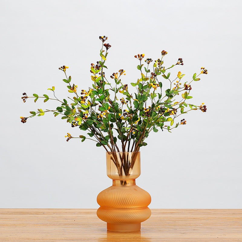 Künstliche Beerengirlande, 6 Stiele mit je 3 Beerenzweigen, 50 cm Länge, für Deko und Floristik