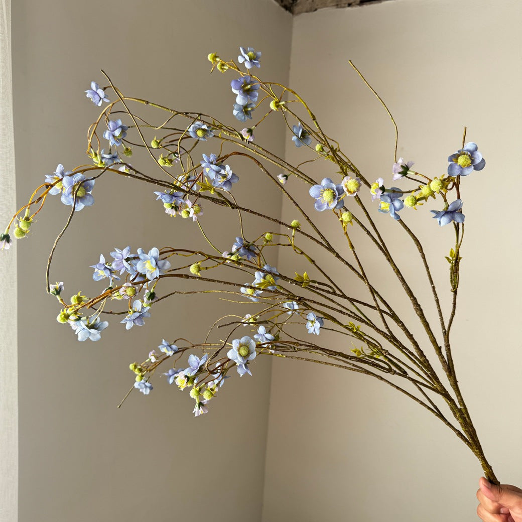 Künstliche Perlenmeer-Larkspur, 132 cm, Seidenstoff, Einzelstiel, für Hochzeiten, Außenbereich, Innendekoration