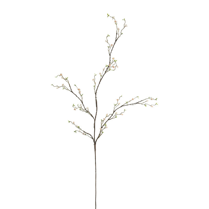 Kunstzweig Wildblumen, Einzelstiel mit 30 Blütenköpfen, Stoffblüten in Seidenoptik, biegbar, für hohe Vasen, Wohnen & Schaufenster