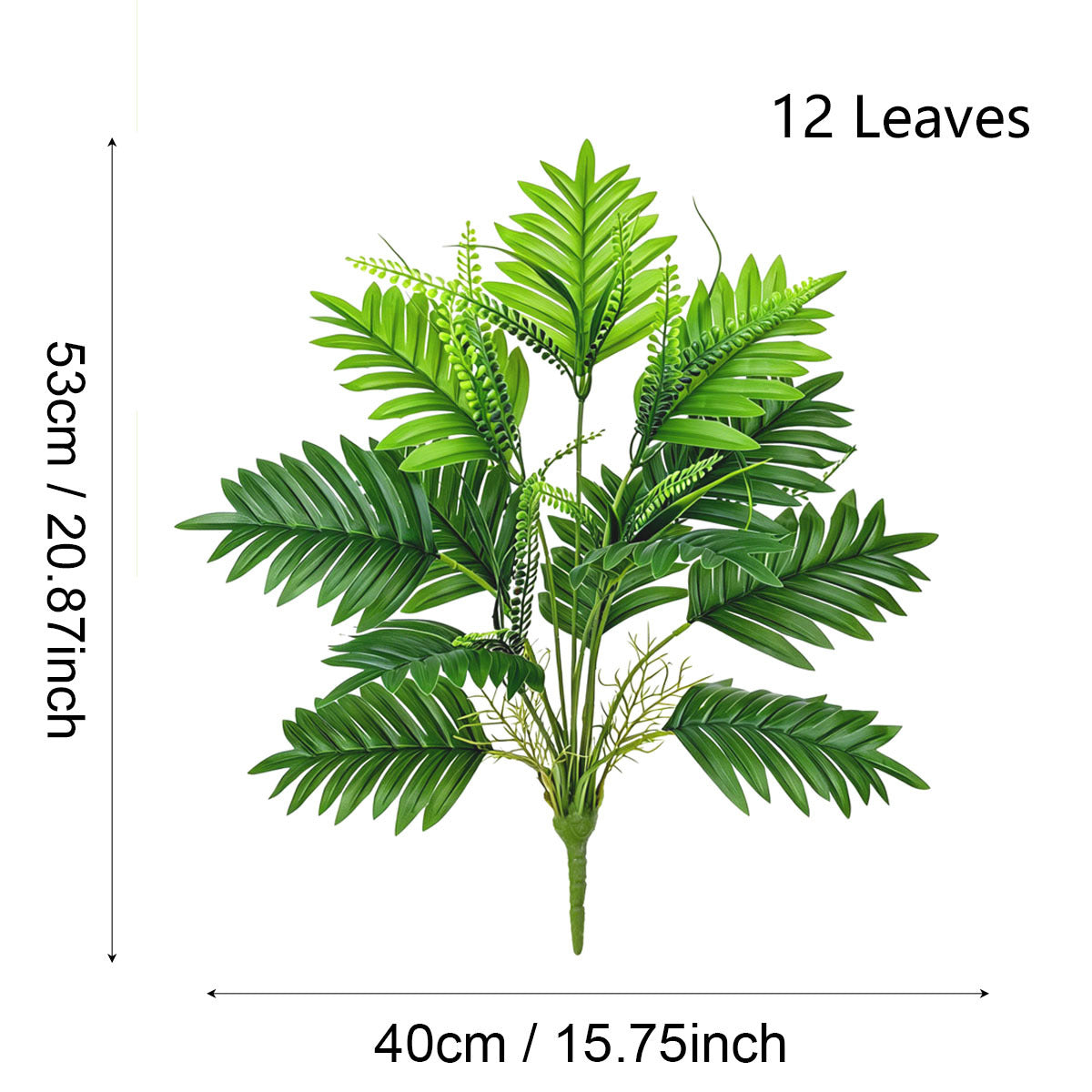 Künstliche Areca-Palme & Bananenblatt, 53 cm hoch, moderne Zimmerpflanze für Wohnzimmer, Büro & Gewerbe