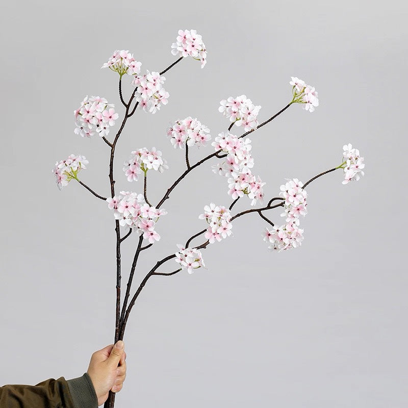 Künstliche Birnenblütenzweige, 6 Blüten, 92 cm hoch, Seidenstoff, für Hochzeit, Dekoration, Innenraum
