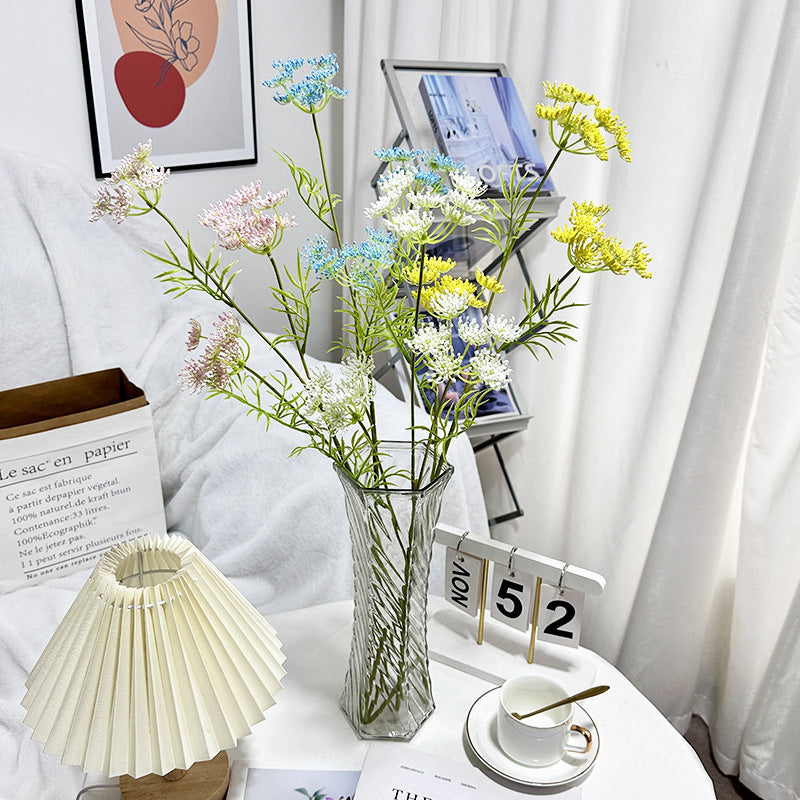 Künstliche Spitzenblume, 75 cm lang, 24 Blüten, Einzelstiel, für Hochzeiten, Zuhause und Geschäftsräume