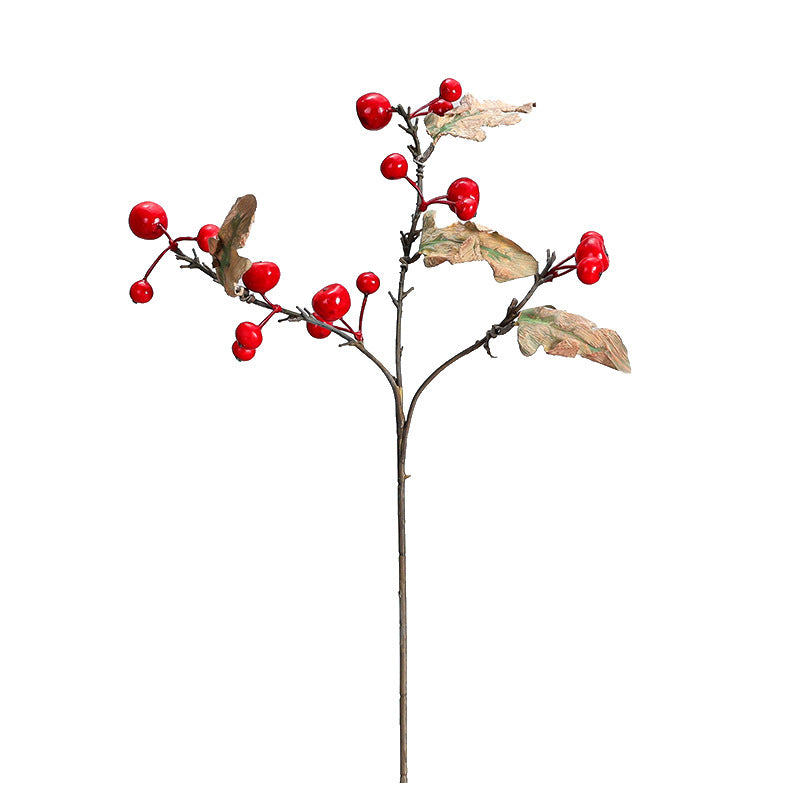 Künstlicher Glücksfrucht-Busch mit 18 Blüten, 49 cm, retro Stil, für Innenräume