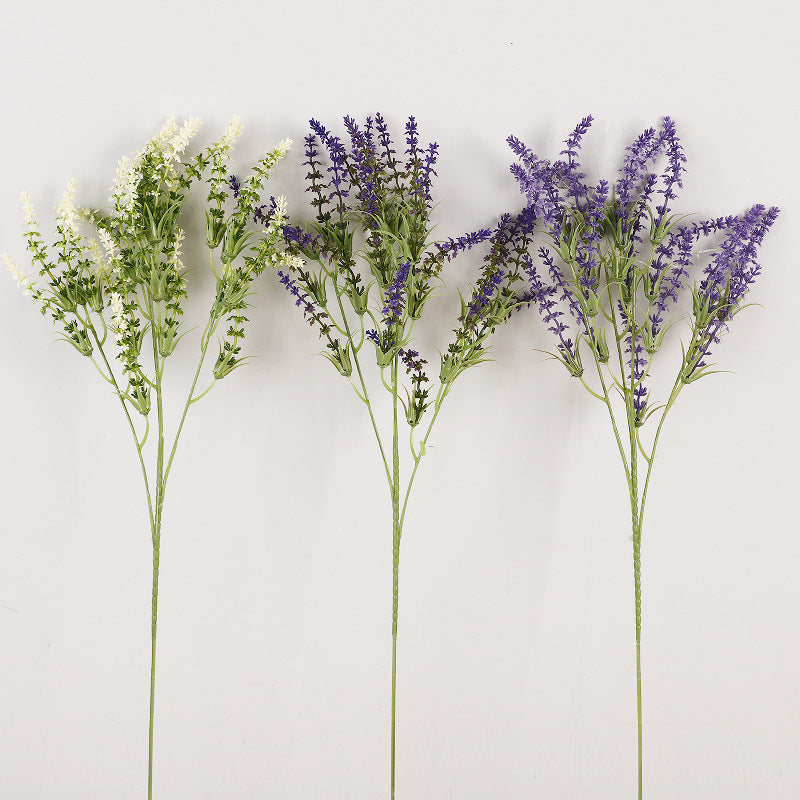 Künstliche Lavendel-Büsche, 24 Blüten, 66 cm Höhe, aus haltbarem Kunststoff für Hochzeiten, Innenraumdekoration und Gewerbe