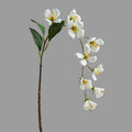 Künstliche Hartriegelblüten, 85 cm, 9 Blüten pro Stiel, Seidenstoff, für Innendekoration, Hotel, Einzelhandel, Hochzeit
