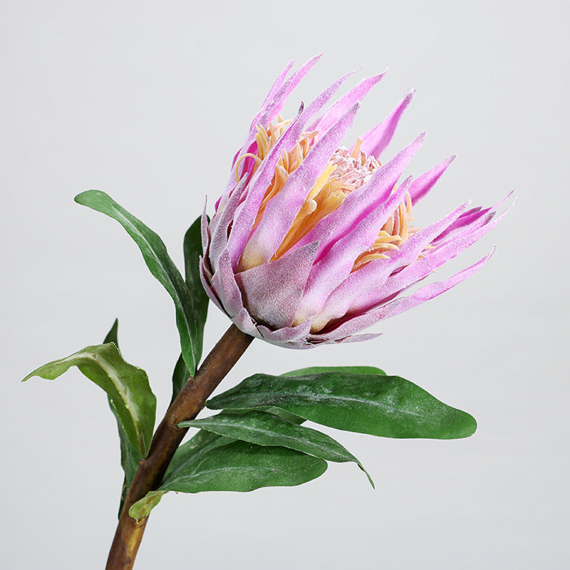 Künstliche Protea-Königsblume, einzelner Stiel, 56 cm Länge, für Hochzeitsdekoration und Inneneinrichtung