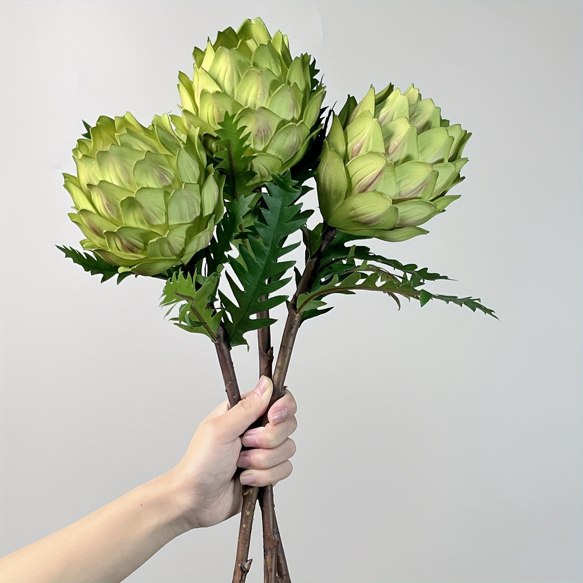 Künstliche Ananasblüte, Einzelstiel, 40 cm, für Innenraum-Dekoration, Hochzeit, Event, Ladenausstattung