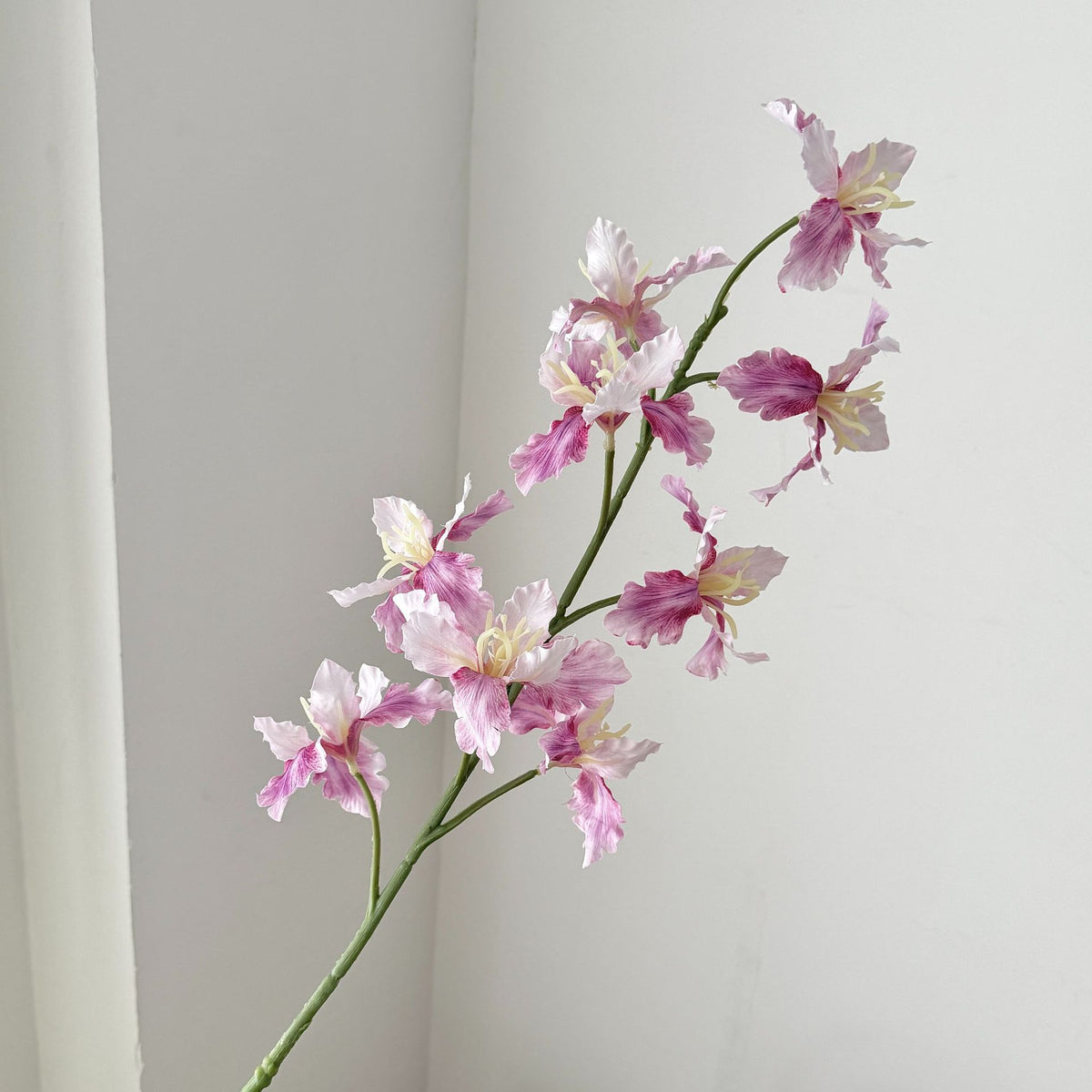 Künstliche Iris mit 9 Blüten, 94 cm hoch, aus Seidenstoff, für Hochzeiten, Innen- und Außendekoration