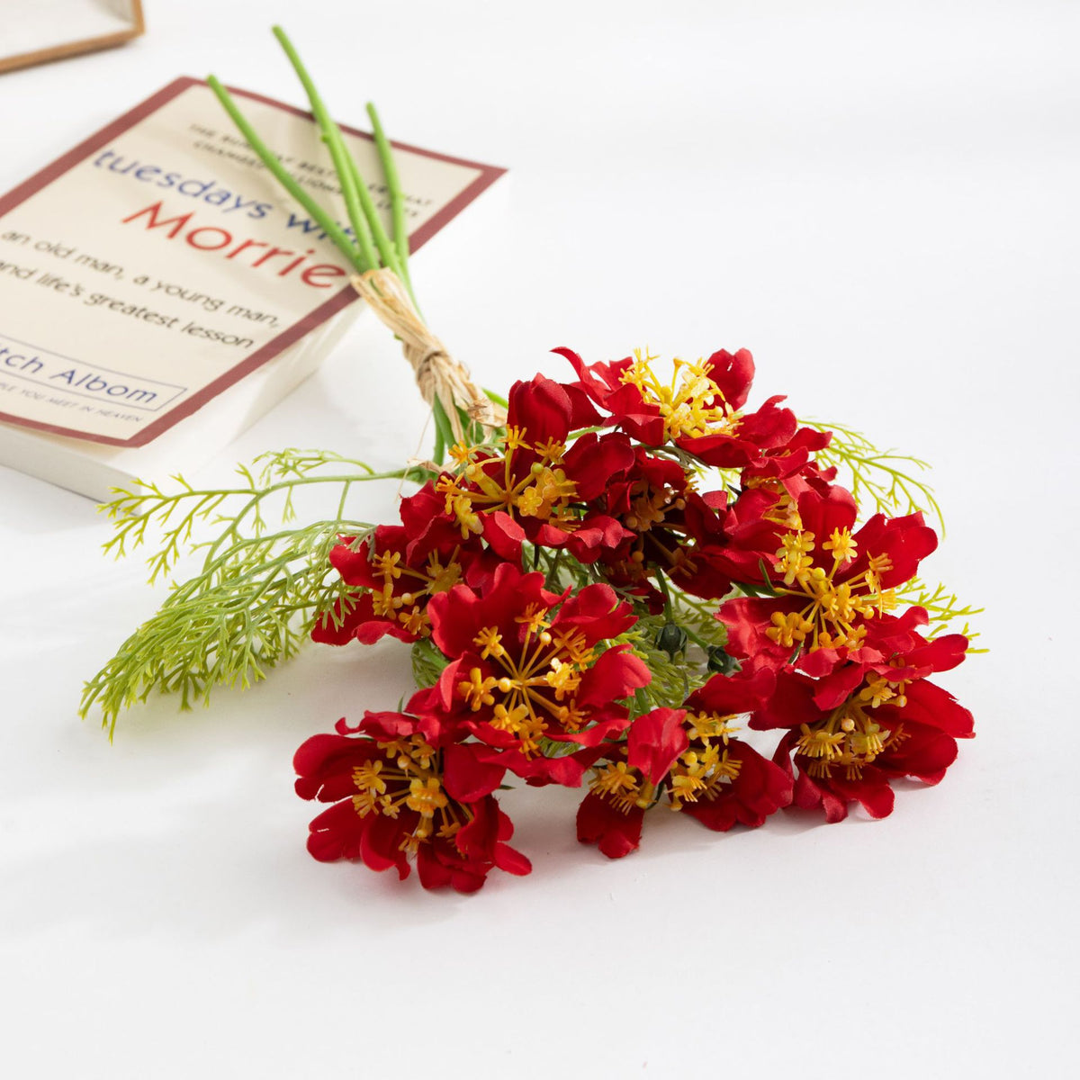 Künstliche Blumenstrauß mit 10 Kosmos-Blüten, 37 cm, Seidenstoff, für Hochzeiten, Hausdekoration und Fotografie
