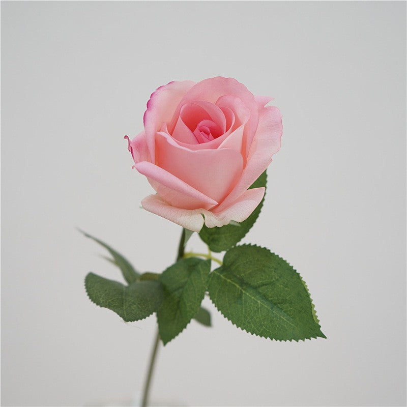 Künstliche Rose, einzelne Stiel mit 1 Blüte (47 cm), Seidenstoff, modern, für Hochzeit, Dekoration, Büro