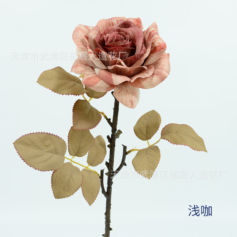Künstliche Rosen, Seidenblumen Bouquet mit 3 Stielen, 49 cm, für Hochzeit, Dekoration, Büro