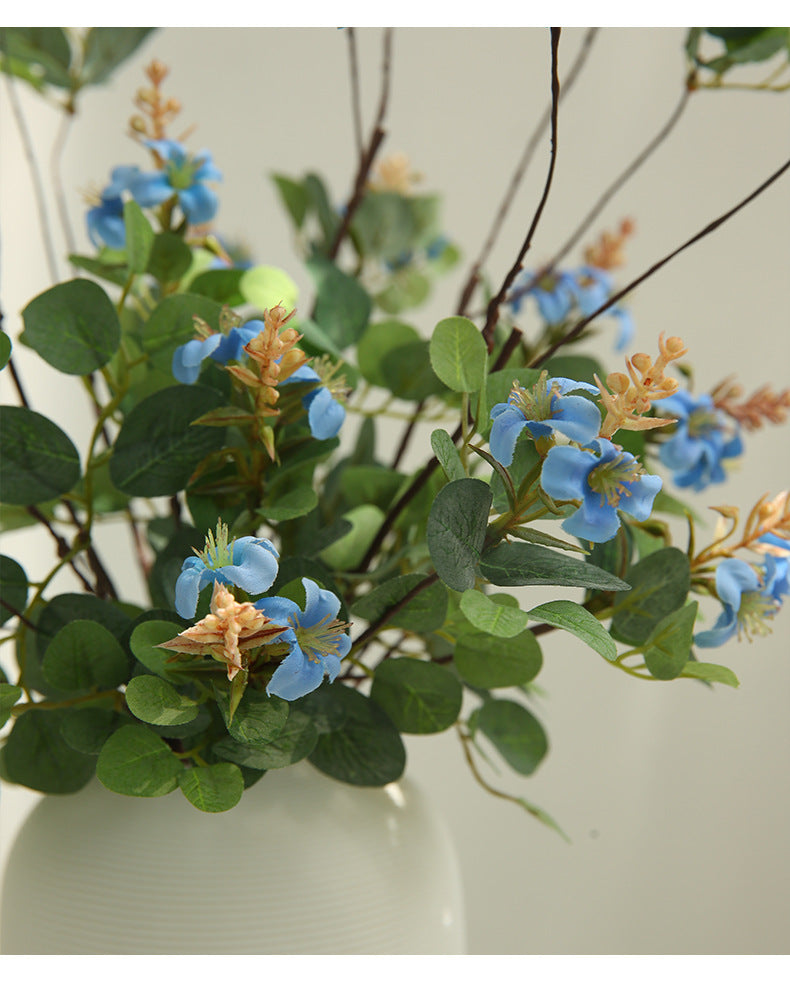 Künstliche Clematis, Single Stem mit 3 Blüten, 52 cm, Seidenstoff, für Zuhause und Gewerbe