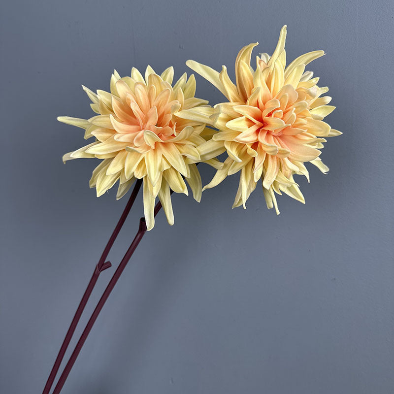 Künstliche Chrysantheme aus PU, einzelner Stiel mit 20 cm Blüte, 62 cm hoch, für Hochzeiten, Büro und Innendekoration