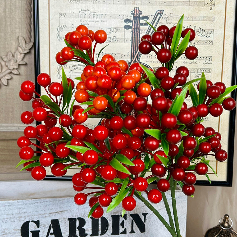 Künstliche Mistelzweige 35 cm – Plastik-Dekobranch für Weihnachten, Hochzeit, Gastgewerbe – 1 Stiel, realistisch, langlebig