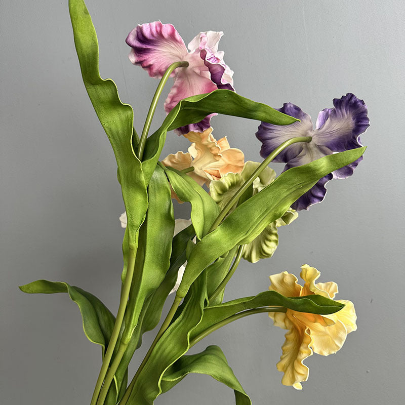 Künstliche Iris aus PU, 64 cm hoch, 15 cm Blütendurchmesser - für Hochzeiten, Büros, Hotels & Wohnaccessoires, 6 Farben