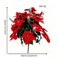Künstliche Weihnachtssterne, 36 Blüten, 36 cm hoch, aus Seidenstoff, für Hochzeiten, Hotels und Weihnachtsdekoration