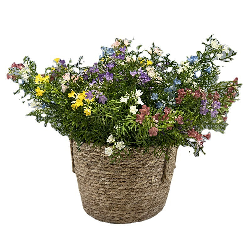 Künstlicher Chrysanthemen-Busch, Kunststoff, Gänseblümchen-Optik, Kamille-Stil, Dekoblumen für Hochzeit, Zuhause und Terrasse