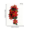 Künstliche Weihnachtsstern-Girlande mit 11 Blüten, 40 cm, für festliche Dekoration, Hochzeiten und Gewerbe