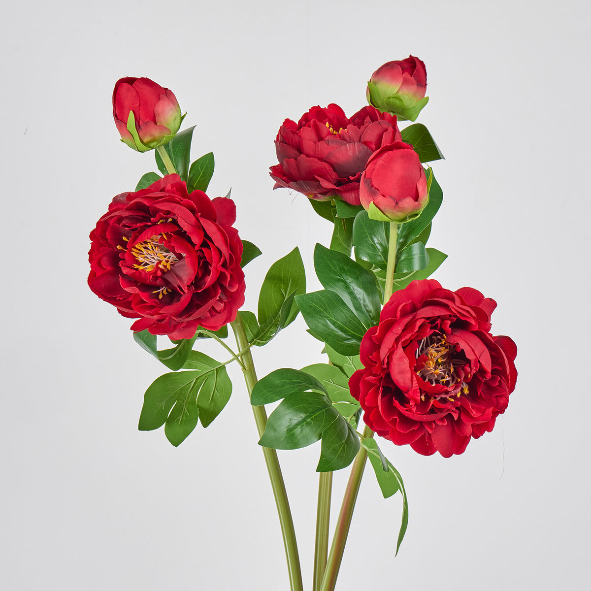 Künstliche Pfingstrose, 2 Blüten, 66 cm, Seidenstoff, für Hochzeit, Dekoration, Gewerbe, Innenraum