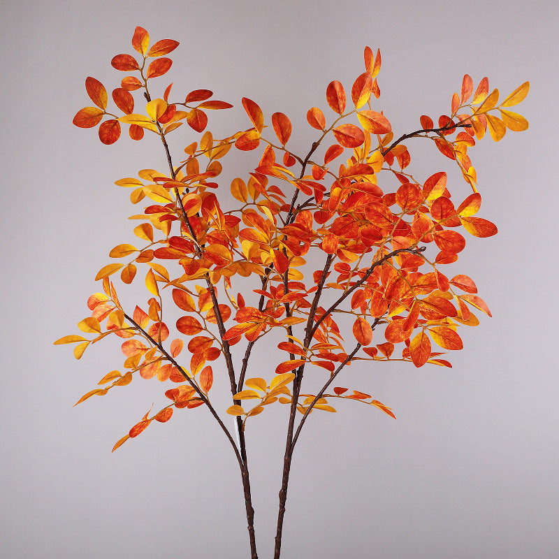 Künstlicher Herbstfarbener Dattelblatt-Zweig, 105 cm, 4 Verzweigungen, für Floristik & Innenraumgestaltung