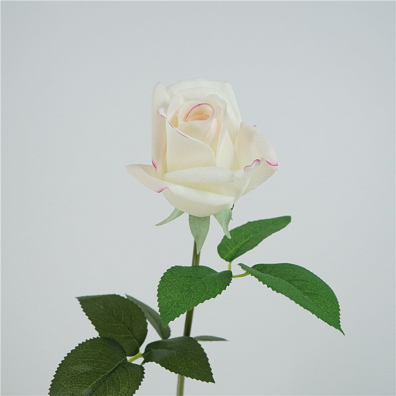 Künstliche Rose, einzelne Stiel mit 1 Blüte (47 cm), Seidenstoff, modern, für Hochzeit, Dekoration, Büro