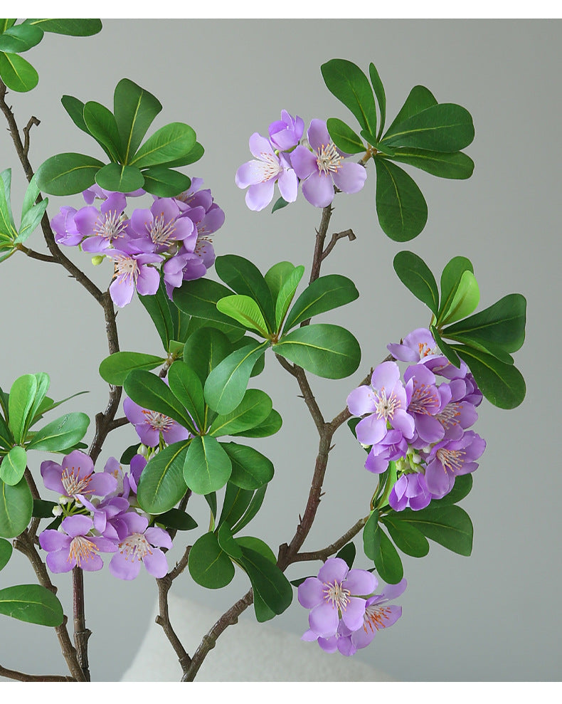 Künstliche Seidenblume Pittosporum (Scheinbeere) – 78 cm Einzelstiel mit 15 Blüten – Modernes Dekoelement für Innenraum, Schaufenster, Hochzeit, Event, Hotel