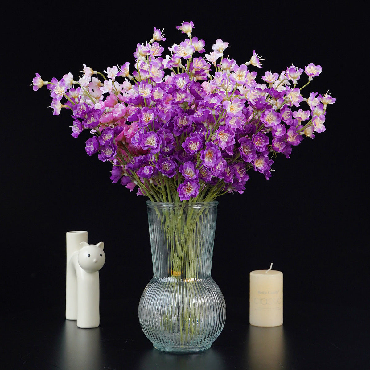 Künstliche Rittersporn-Blüte, einzelner Stiel mit 16 Blüten, 41 cm hoch, aus Seidenstoff, für Hochzeiten und Innendekoration
