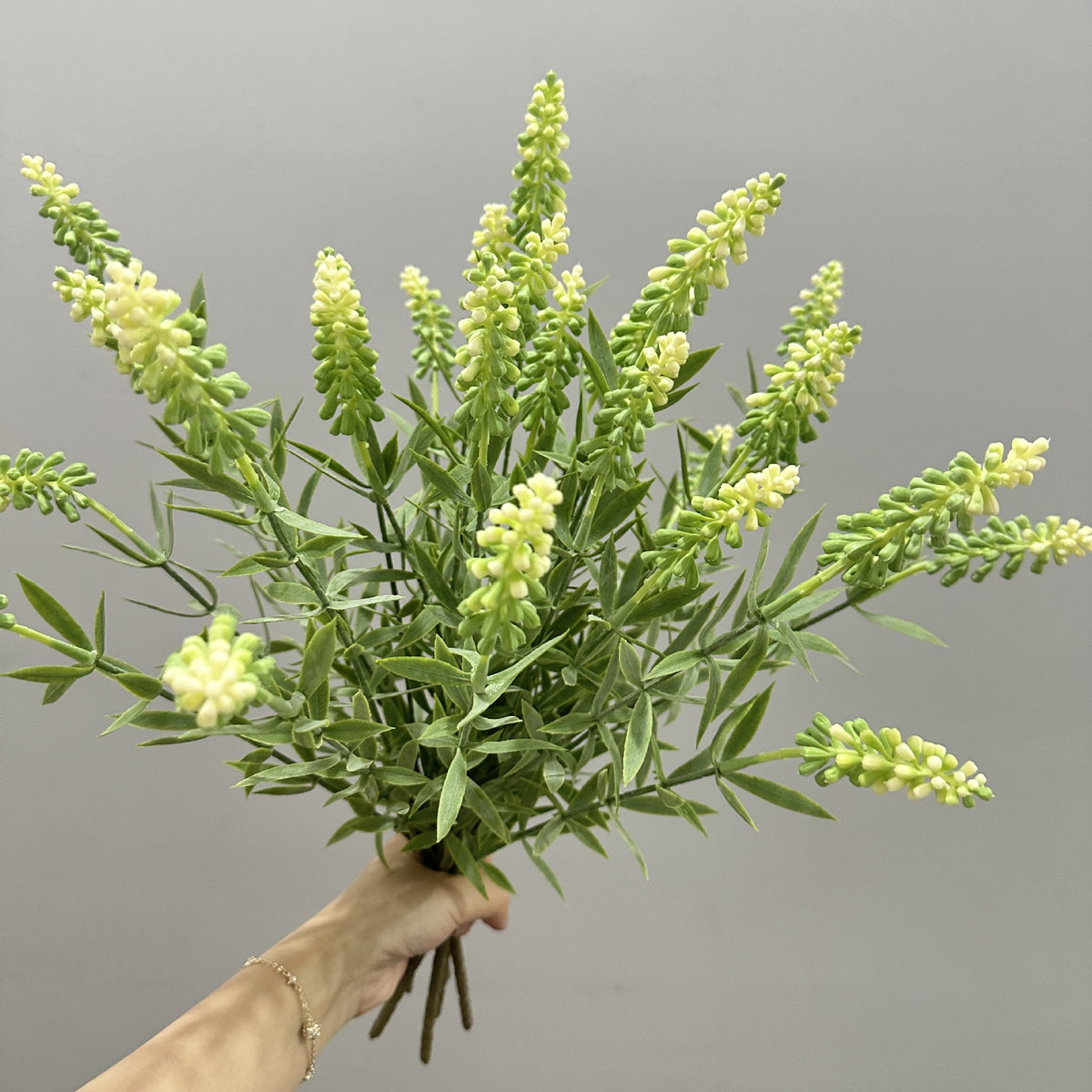 Künstliche Hyazinthen & Lavendel Busch, 48 cm hoch, 5 Blüten, Kunststoff-Deko für Haushalt & Gewerbe