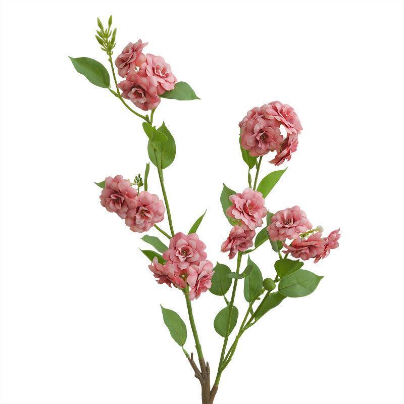 Künstliche Kamelienblüte, 87 cm hohe Seidenblume mit 17 Blüten, Einzelstiel, biegsamer Stiel, für Zuhause, Hotel und Schaufenstergestaltung, 4 Farben