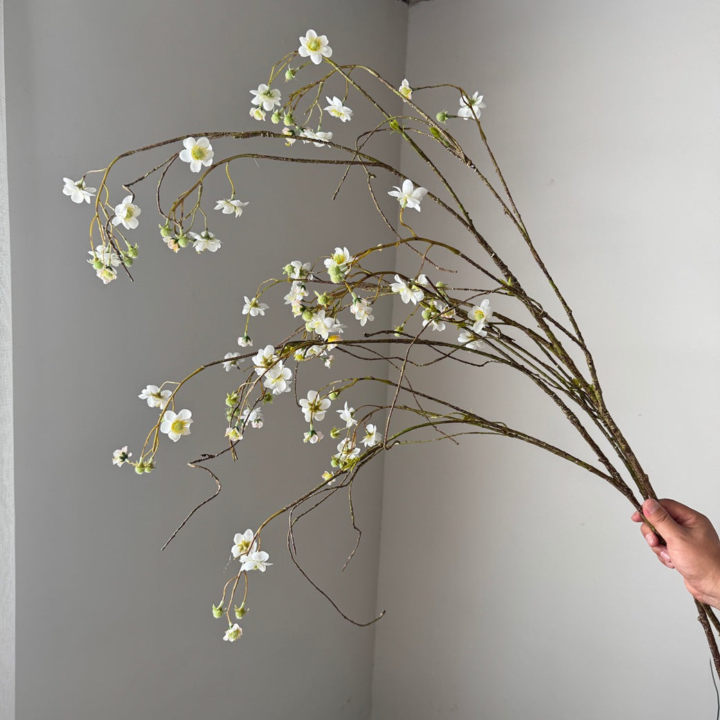 Künstliche Perlenmeer-Larkspur, 132 cm, Seidenstoff, Einzelstiel, für Hochzeiten, Außenbereich, Innendekoration