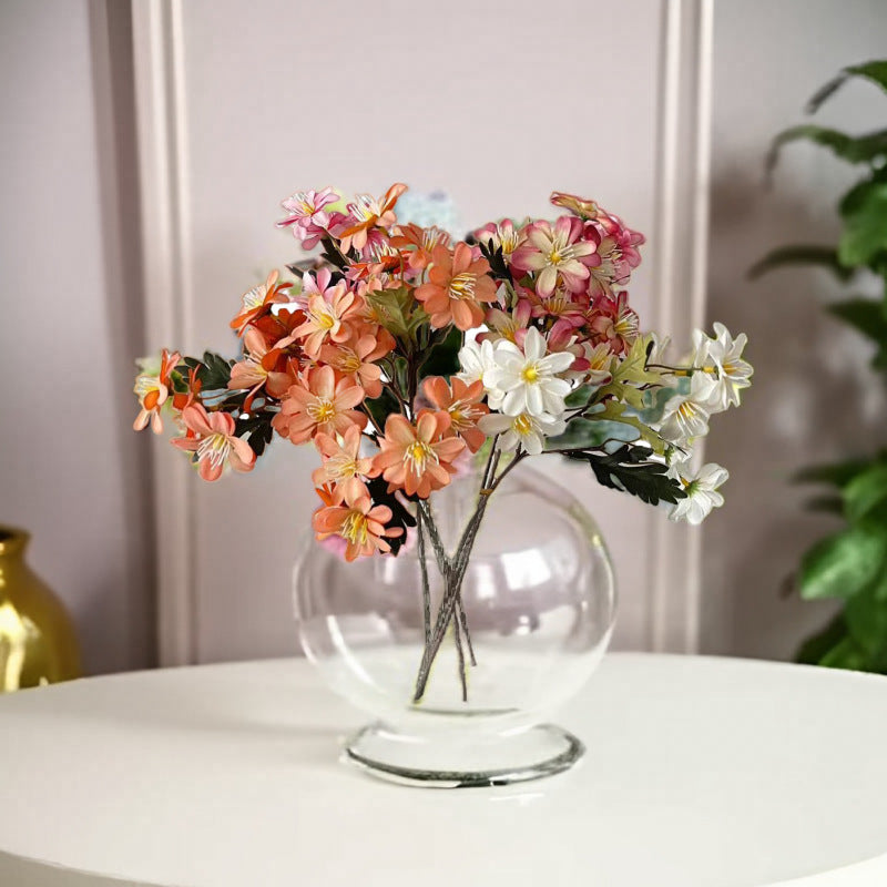 Gänseblümchen-Strauß aus Seide, 47 cm, 12 Blüten, ideal für Hochzeiten, Outdoor und Innendekoration