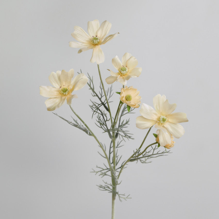 Künstliche Cosmea-Blüten, 6-blütiger Strauß aus Seidenstoff, 60 cm Höhe, für Wohn- und Geschäftsdekoration