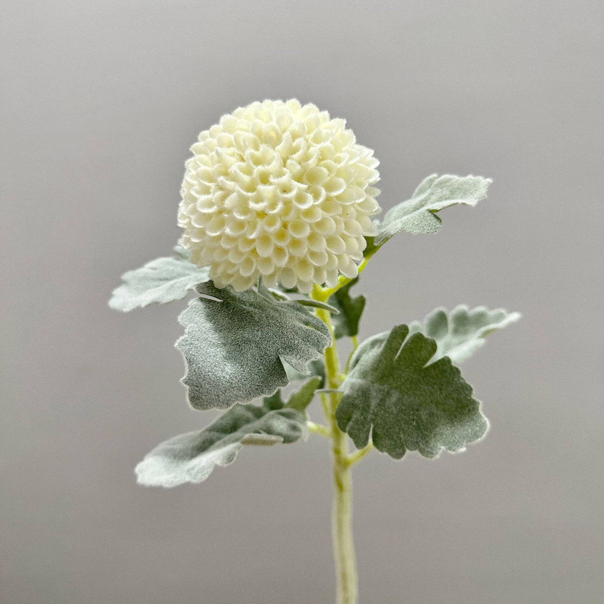 Künstliche Chrysantheme, Single-Stem mit 7 cm Blütenkopf, 37 cm hoch, Flockstoff, für Hochzeitsdekoration und Inneneinrichtung