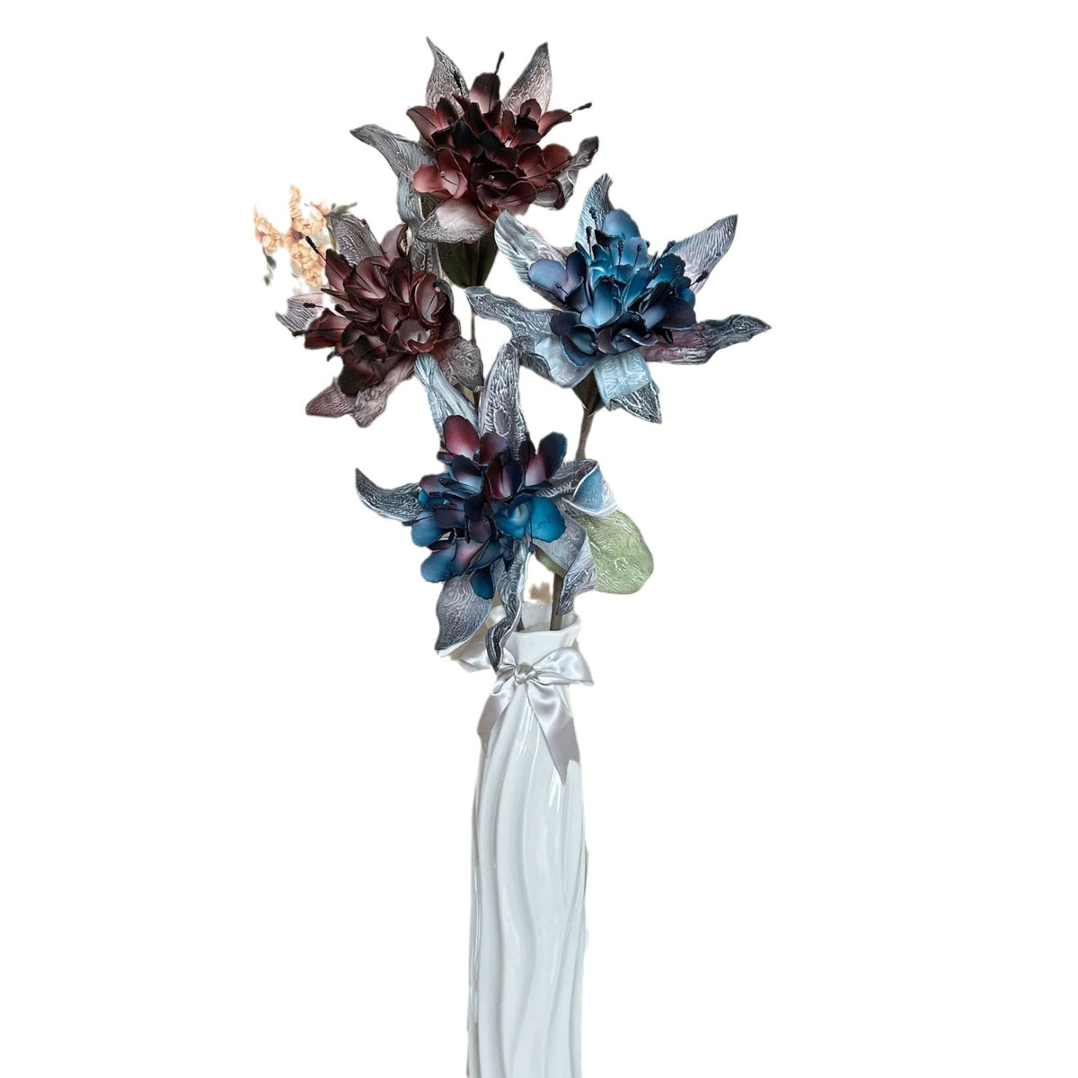 Künstliche Wildblumen, einzelne Stange mit 2 Blüten, 93 cm, für Dekoration, Hochzeit, Ladenlokal