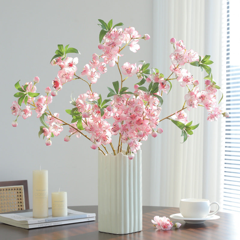 Künstlicher Pfirsichblüten-Zweig, 82 cm, Seidenblüten, für Hochzeiten, Innen- und Außendekoration, moderne & ländliche Einrichtung