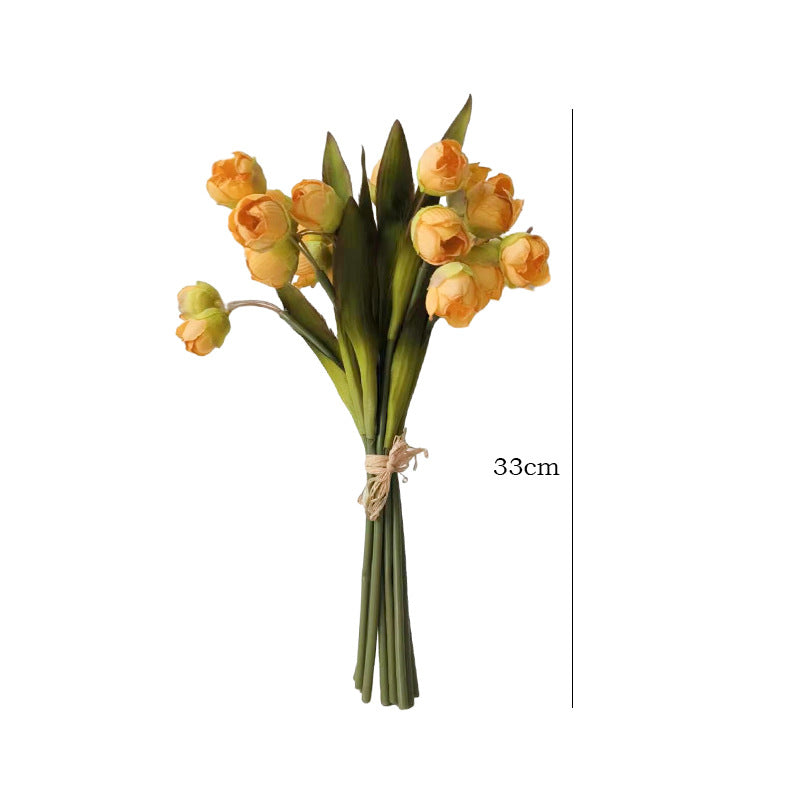 Künstliche Maiglöckchen, 24 Blüten, 33 cm, Bouquet aus Seide, Vintage-Stil, für Hochzeiten, Innendekoration, kommerzielle Räume