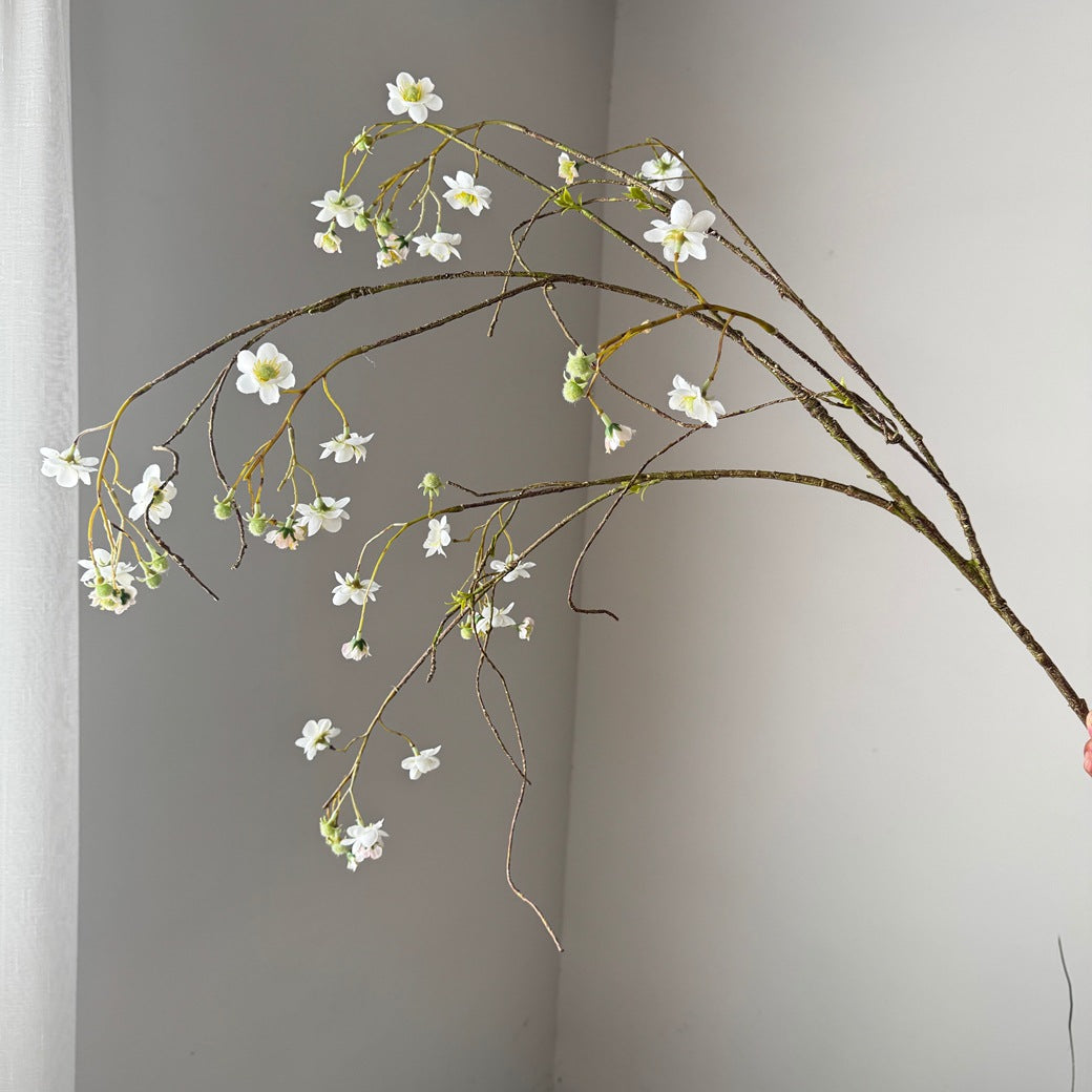 Künstliche Perlenmeer-Larkspur, 132 cm, Seidenstoff, Einzelstiel, für Hochzeiten, Außenbereich, Innendekoration