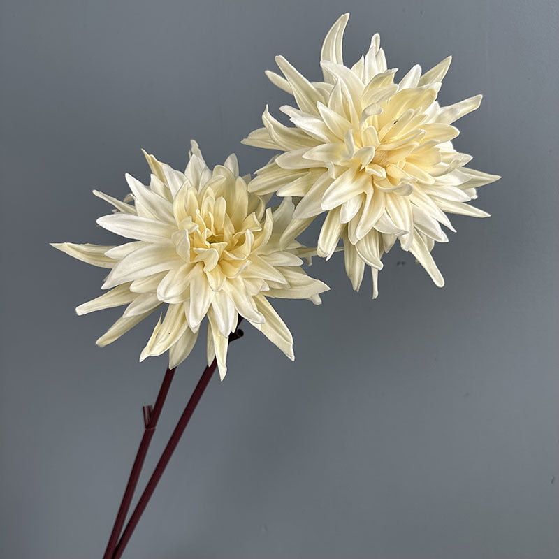 Künstliche Chrysantheme aus PU, einzelner Stiel mit 20 cm Blüte, 62 cm hoch, für Hochzeiten, Büro und Innendekoration