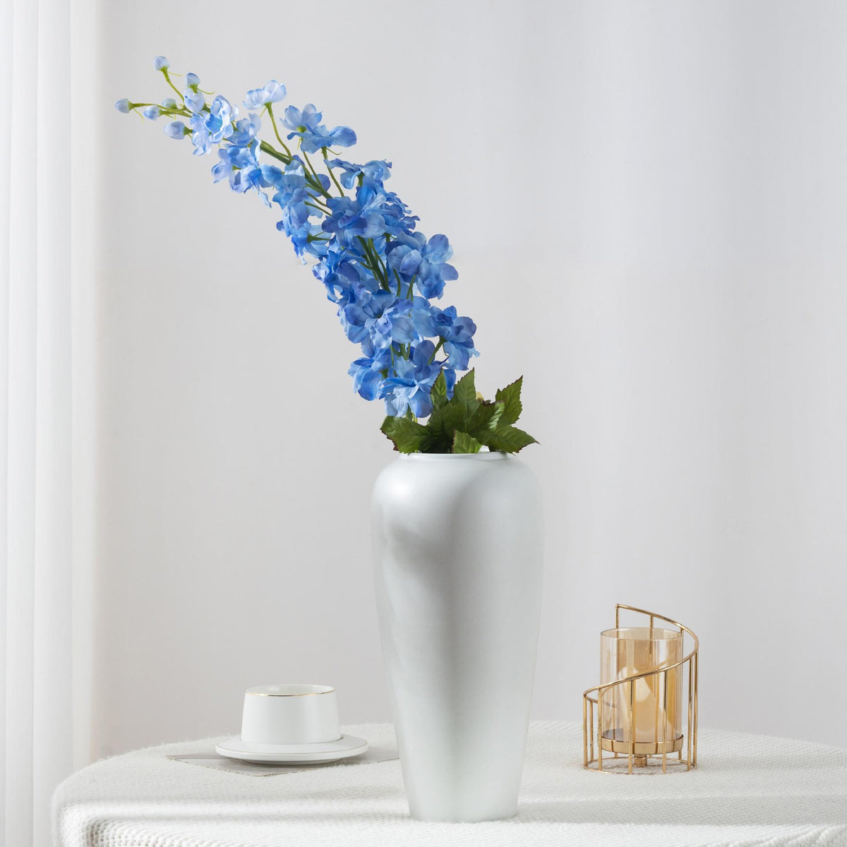 115 cm künstliche Rittersporn-Blüten aus Seidenstoff, moderne Deko für Hochzeiten und Gewerbe