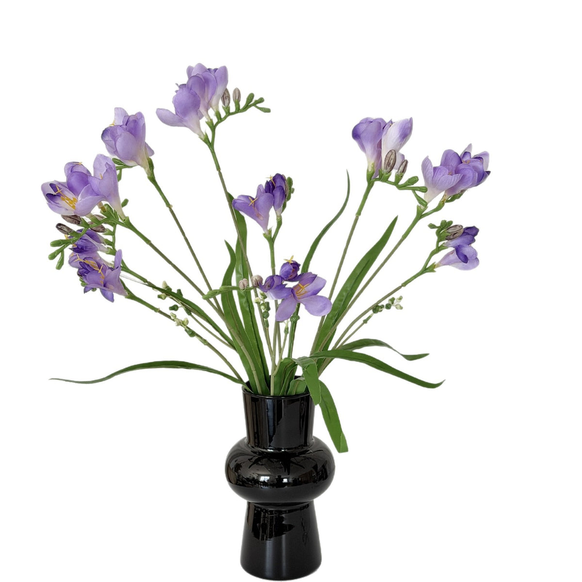 Künstliche Orchideen im Bush-Stil, 6 Blüten, 60 cm Höhe, aus Seidenstoff, für Hochzeiten und Innendekoration