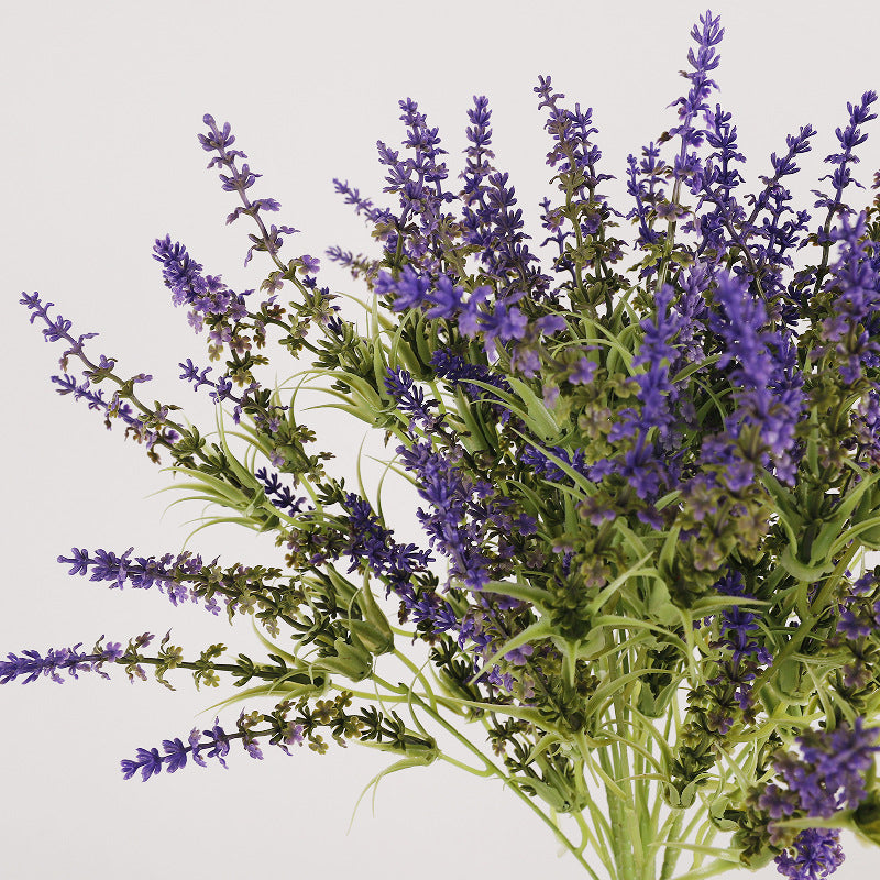 Künstliche Lavendel-Büsche, 24 Blüten, 66 cm Höhe, aus haltbarem Kunststoff für Hochzeiten, Innenraumdekoration und Gewerbe