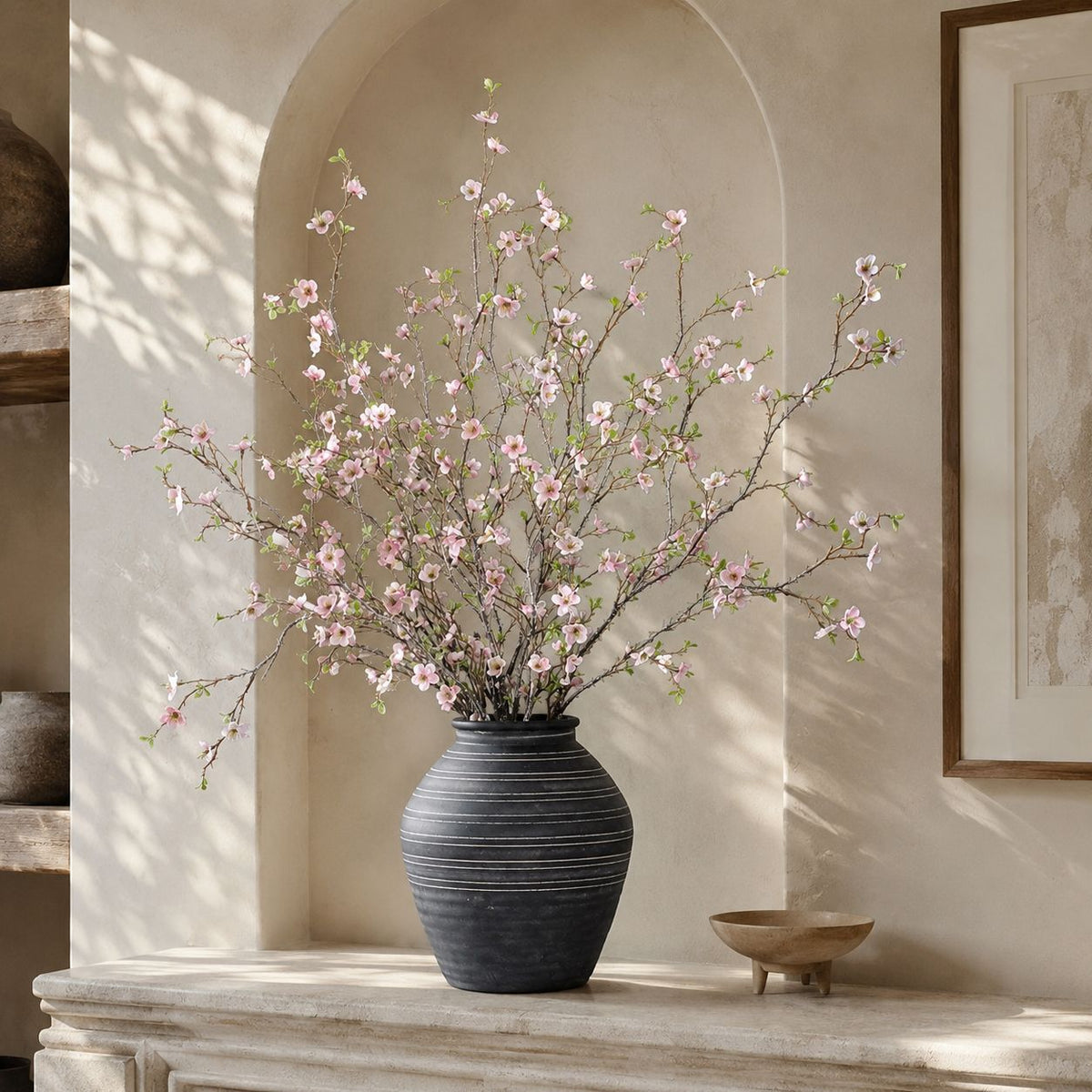 Künstliche Chimonanthus-Blume, einzelner Stiel mit 88 Blüten, 110 cm, PU-Material, moderne Tischdekoration für Zuhause, Hotel und Gewerbe