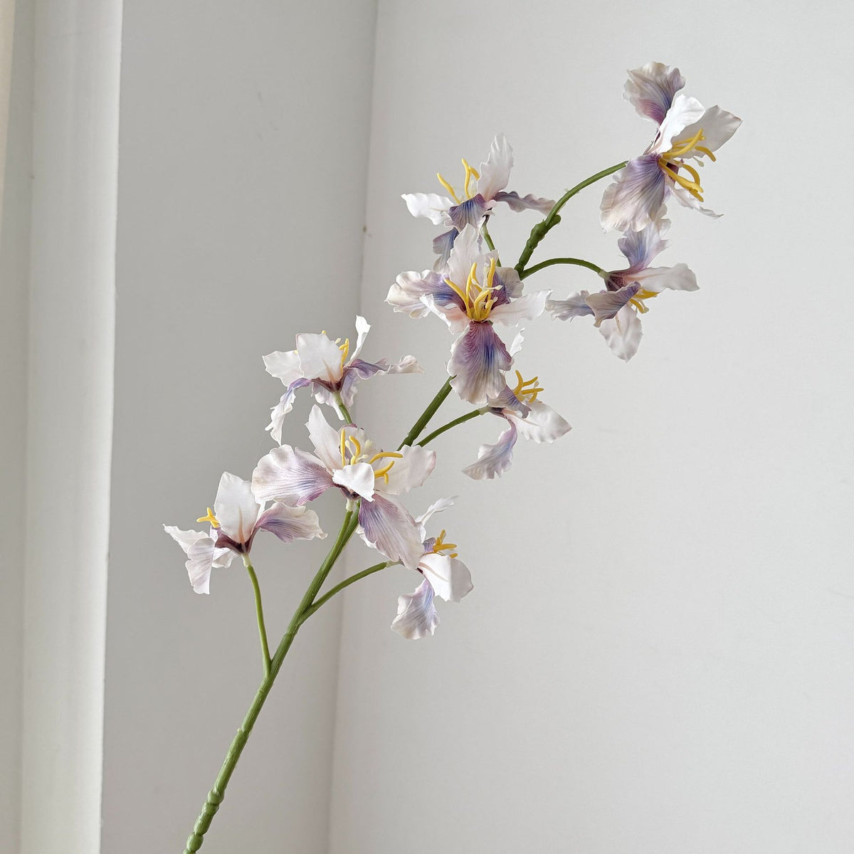Künstliche Iris mit 9 Blüten, 94 cm hoch, aus Seidenstoff, für Hochzeiten, Innen- und Außendekoration