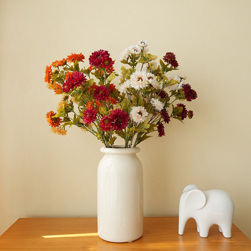 54 cm künstliche Gänseblümchen Busch mit 8 Blüten, Seide, modernes Design, für Zuhause, Innendekoration