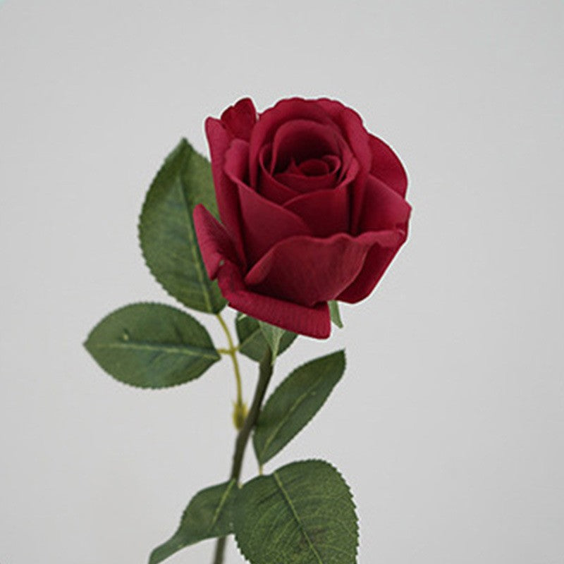 Künstliche Rose, einzelne Stiel mit 1 Blüte (47 cm), Seidenstoff, modern, für Hochzeit, Dekoration, Büro