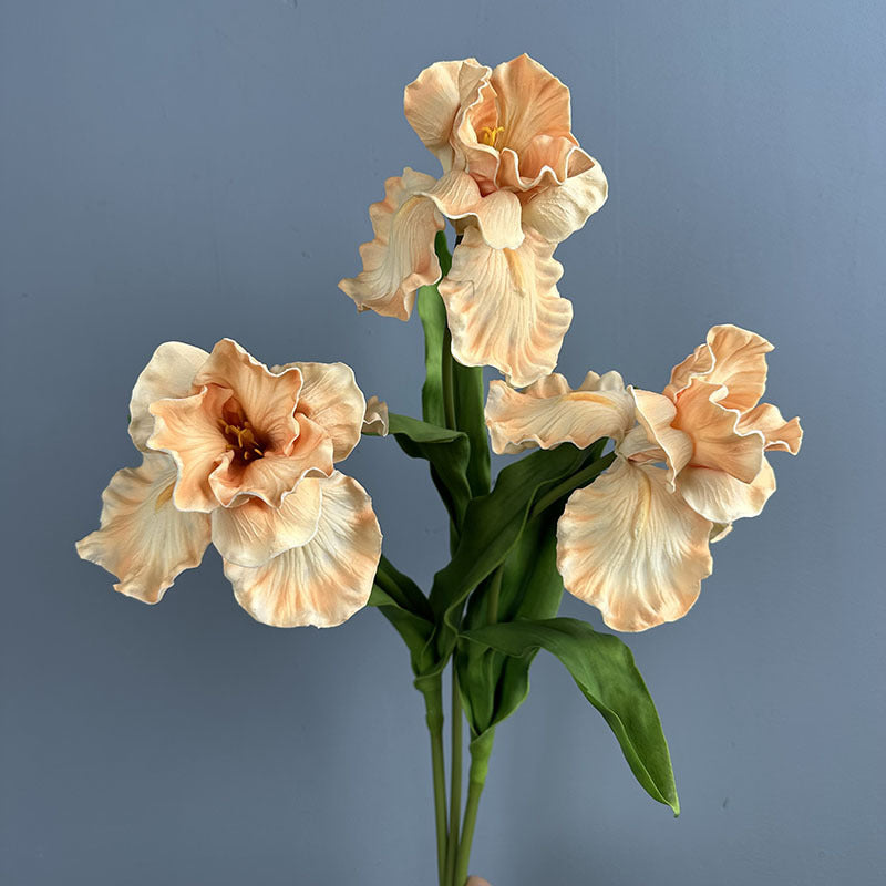 Künstliche Iris aus PU, 64 cm hoch, 15 cm Blütendurchmesser - für Hochzeiten, Büros, Hotels & Wohnaccessoires, 6 Farben