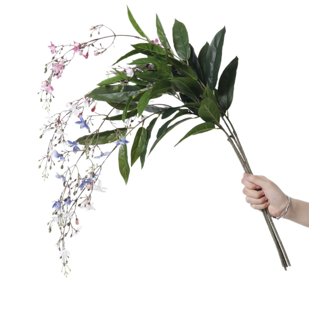 Kunstblumen Hängender Jasmin, Blumenbusch aus PU, 88 cm lang, für Hochzeit, Hotel und Schaufenster