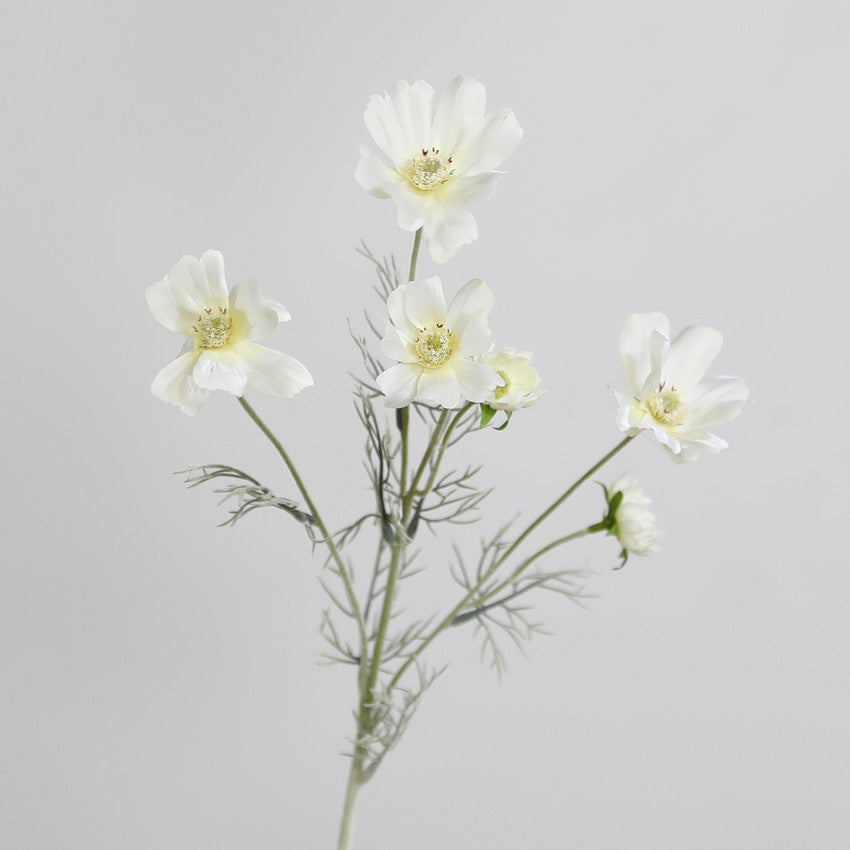 Künstliche Cosmea-Blüten, 6-blütiger Strauß aus Seidenstoff, 60 cm Höhe, für Wohn- und Geschäftsdekoration