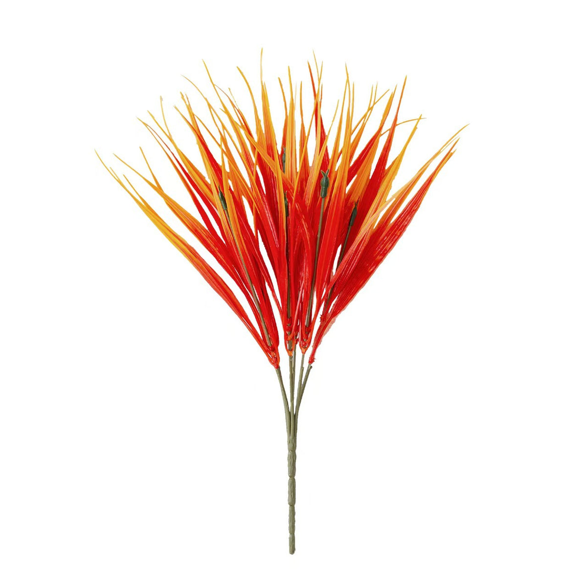 Künstliches Frühlingsgras, Büschel mit 7 Zweigen, 35 cm, Kunststoff (PE/PVC), 5er-Pack, für Hochzeit, Haus und Garten