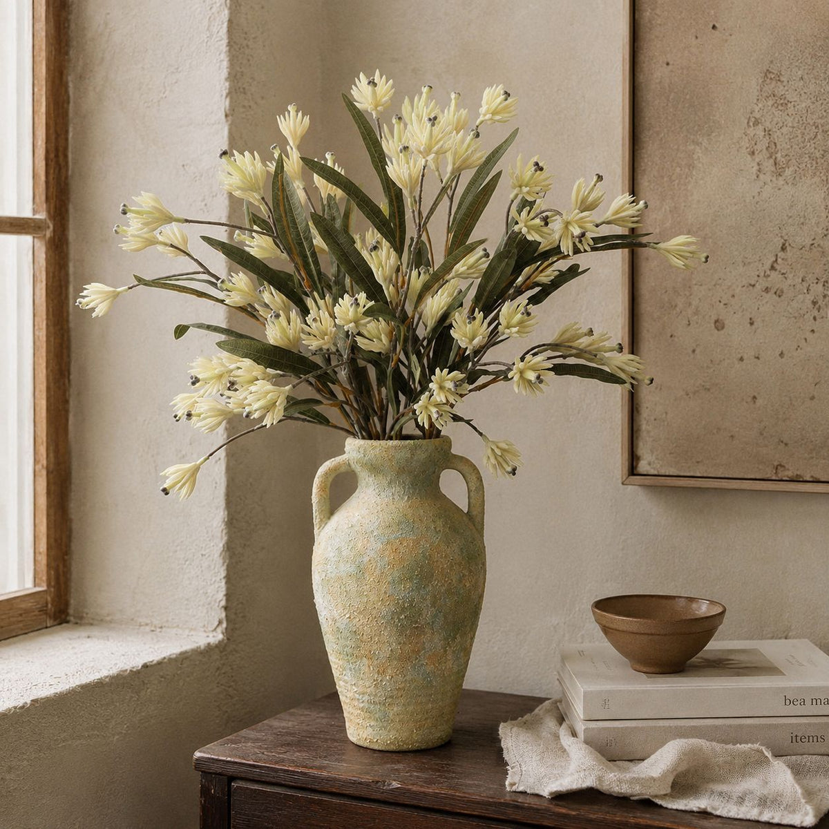 61 cm künstliche Magnolienblüten, Strauß mit 9 Blüten, Dekoblumen für Zuhause, Hotel & Gewerbe